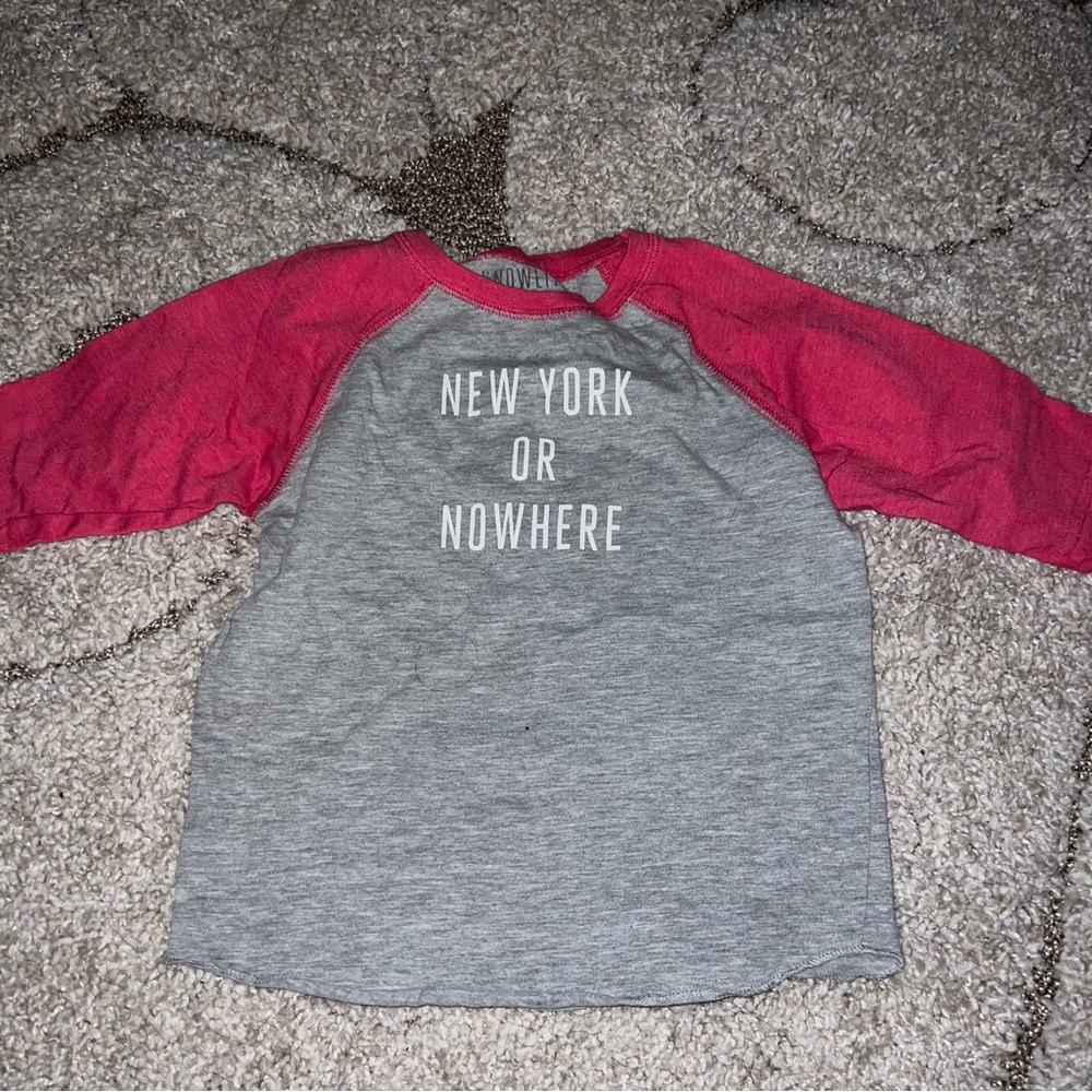 Kids Raglan Shirt - Gray and Pink